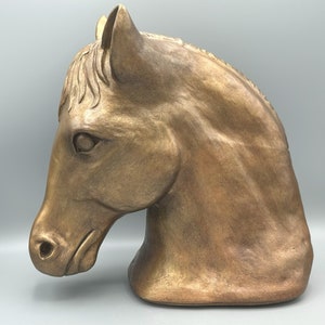 Horse Head Ceramic Sculpture Horse Sculpture image 3