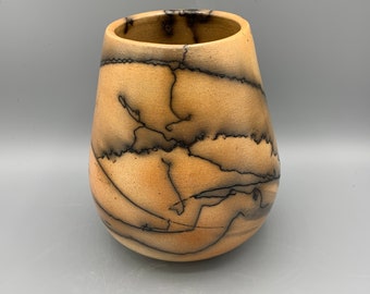 Raku Horsehair Vase | Handmade Raku Vase
