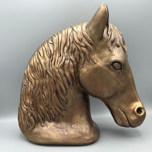 Horse Head Ceramic Sculpture Horse Sculpture image 1