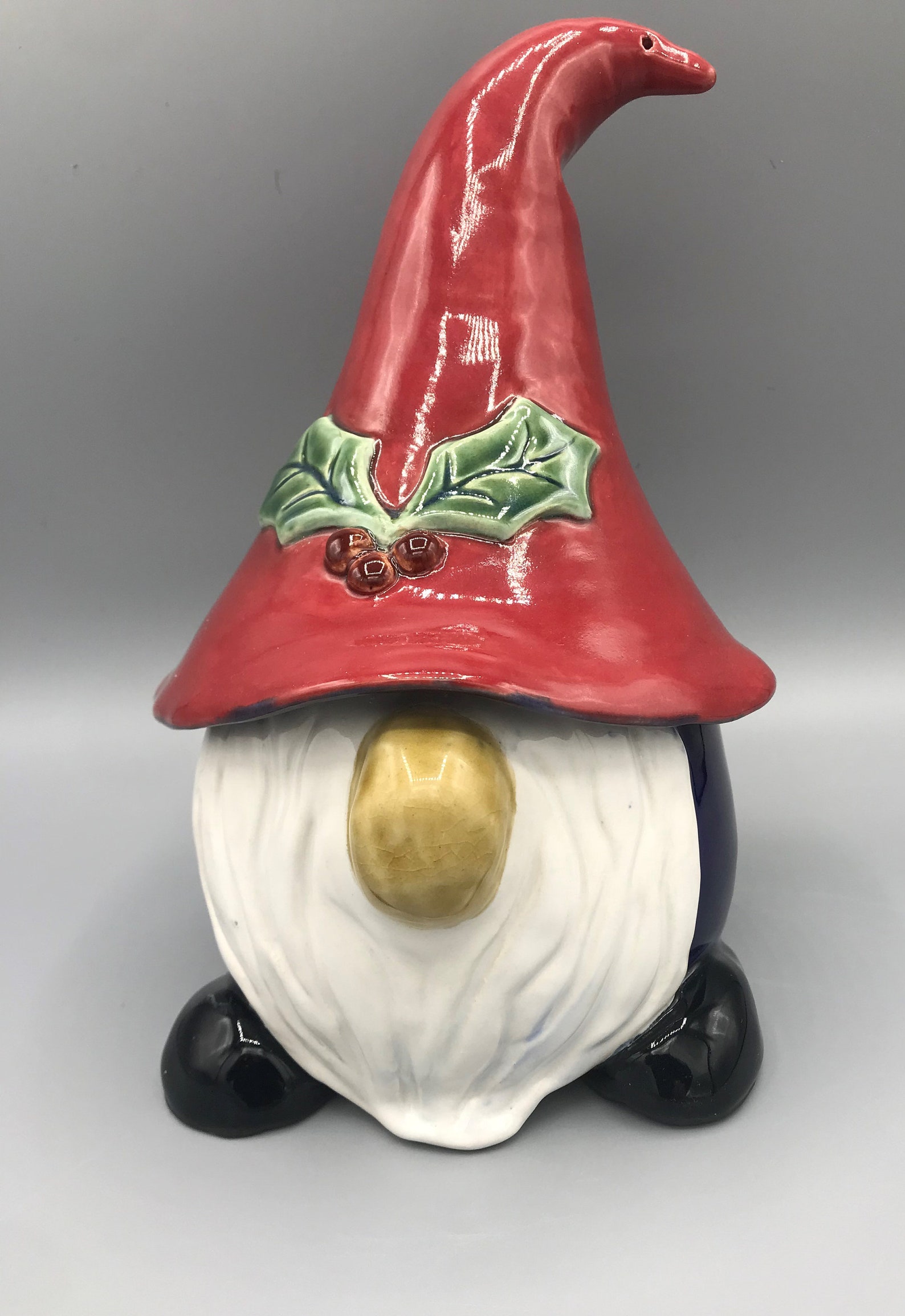 Ceramic Christmas Gnome Handmade Pottery Gnome Etsy