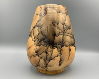 Ceramic Horsehair Vase | Handmade Vase | Raku Vase