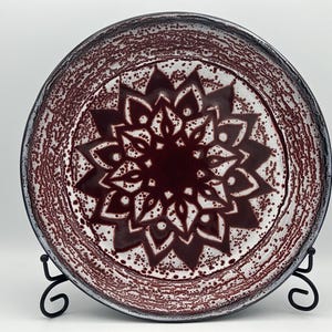 Red Ceramic Platter | Red Design Pottery Bowl
