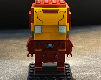 LEGO Iron Man (Set 41590-1) - LEGO BrickHeadz: Super Heroes - Clean Authentic Complete BrickHead with All Original Pieces