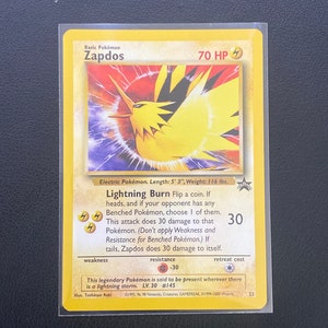 Zapdos - Pokmon - Wizards of the Coast Blackstar Promos 23 - Authentic Vintage Promotional Trading Card - Etsy Zapdos - Pokmon - Wizards of the Coast Blackstar Promos 23 - Authentic Vintage Promotional Trading Card - Etsy
