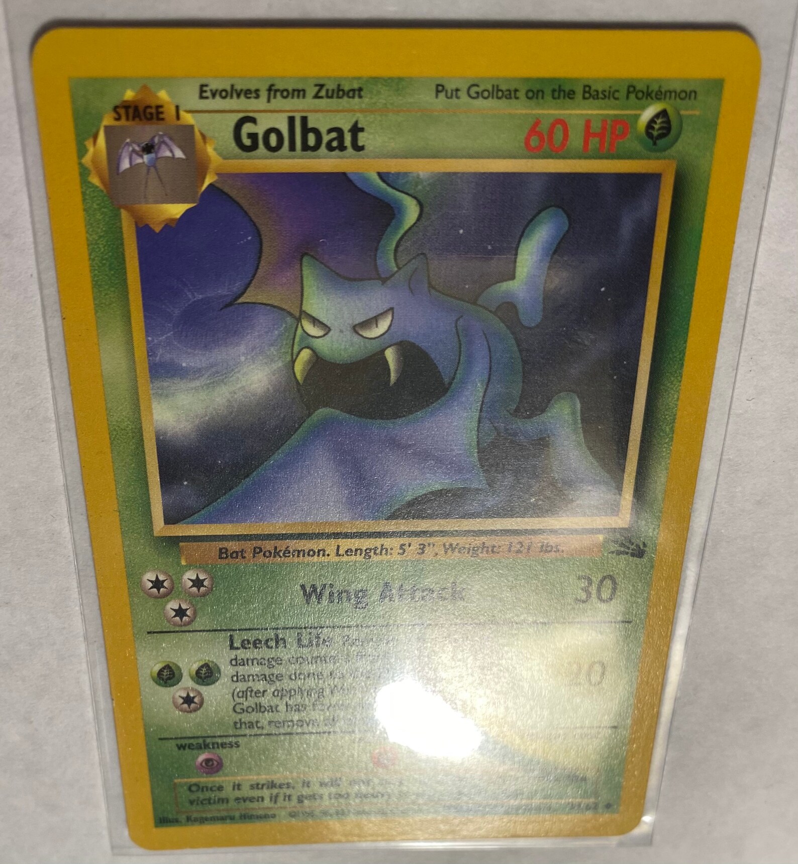 Golbat Pokemon Fossil 34 62 Authentic Collectible Etsy