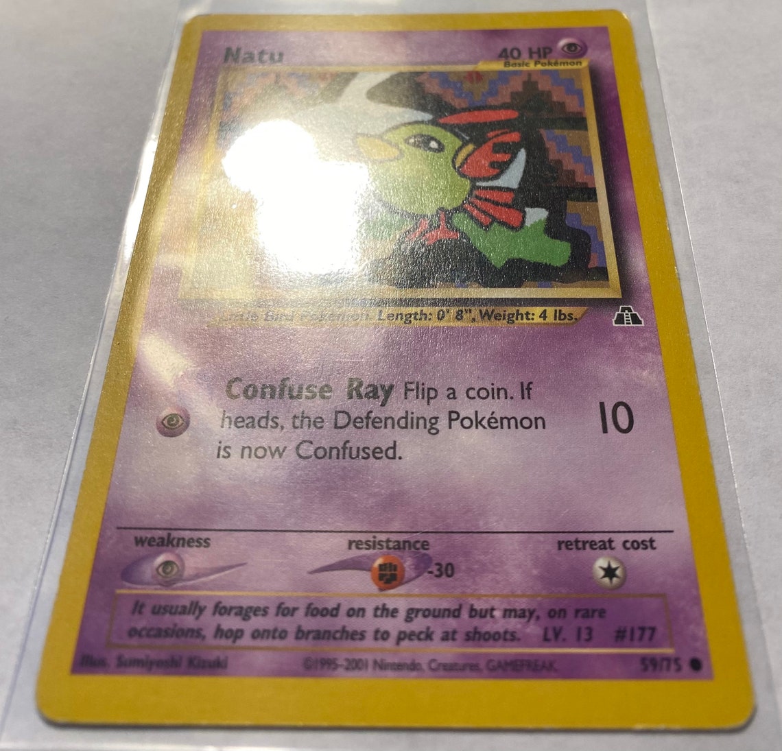 Natu Pokemon Neo Discovery 59 75 Authentic Vintage Etsy
