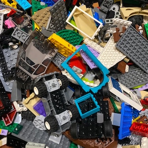 LEGO Pieces Lot - 8 Ounces, Clean, 100% Authentic Lego Assorted Bricks, Plates, and Miscellaneous Parts