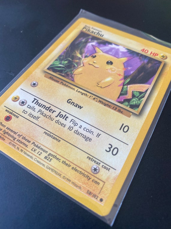 Vintage Pikachu - Base Set - 58/102 - Pokemon Card - EXC / Near