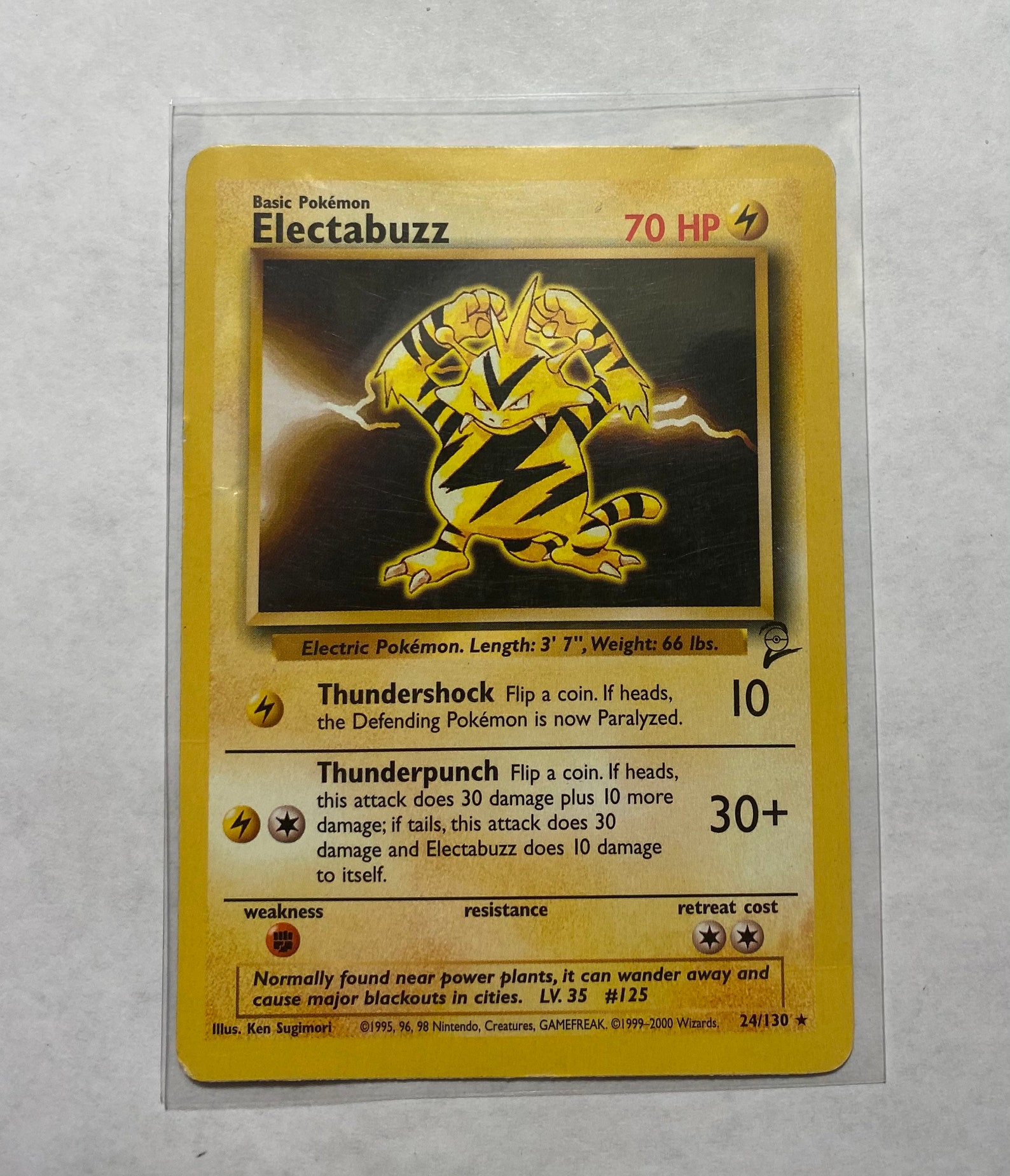 Electabuzz Pokémon Base Set 2 24/130 Rare Authentic Etsy