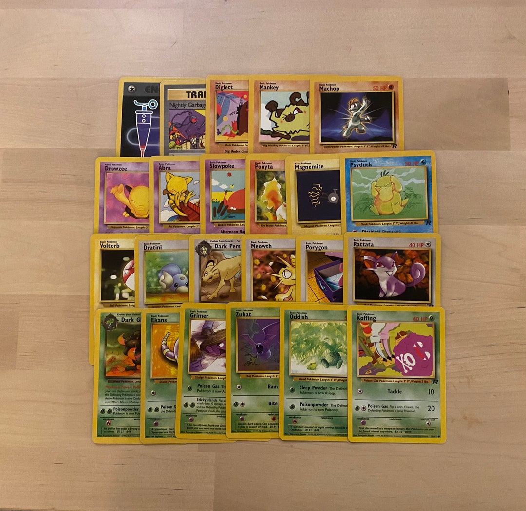 Pokémon Team Rocket Set Collection Pokemon Trading Card Game Etsy