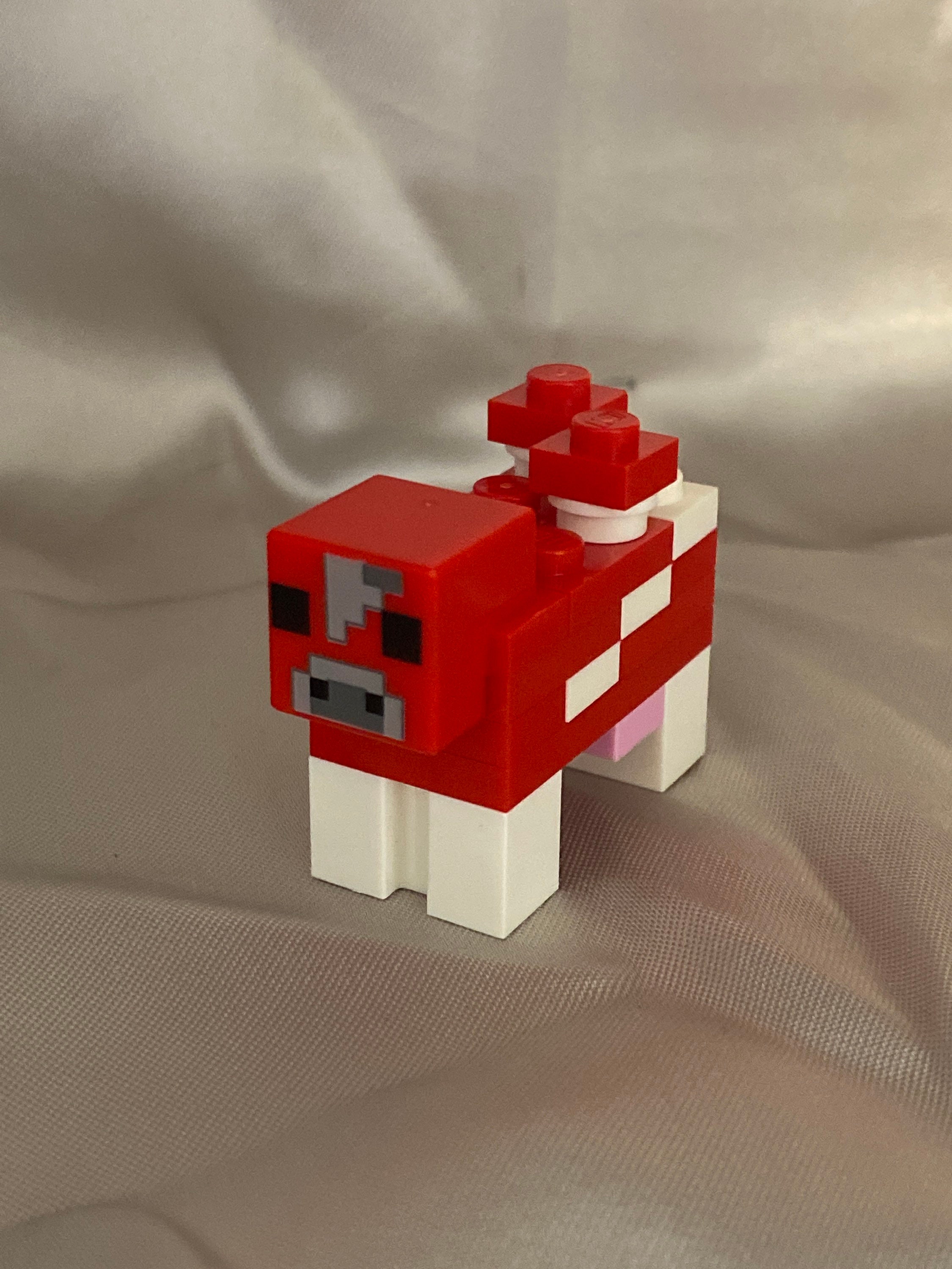 minecraft lego mooshroom