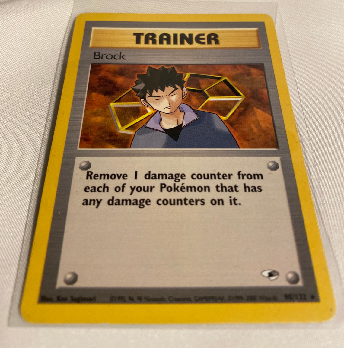 Brock Trainer Pokemon Gym Heroes 98 132 Rare Authentic Etsy
