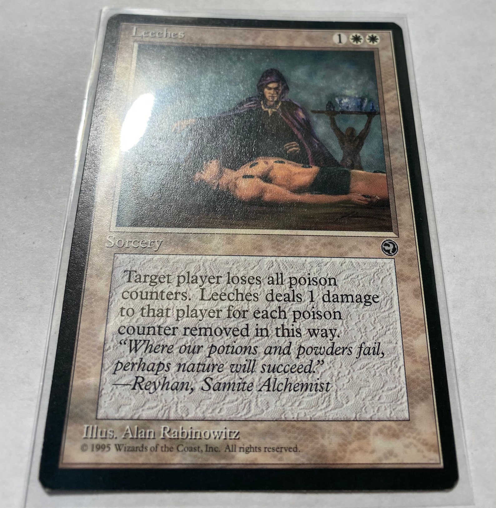 Leeches Magic The Gathering Homelands Rare Authentic Etsy