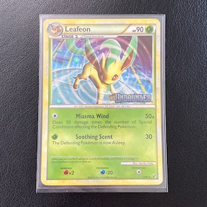 Leafeon (reverse Holofoil) - Pokmon - Undaunted 17/90 - Authentic Vintage  Stamped Holofoil Collectible Trading Card - Etsy