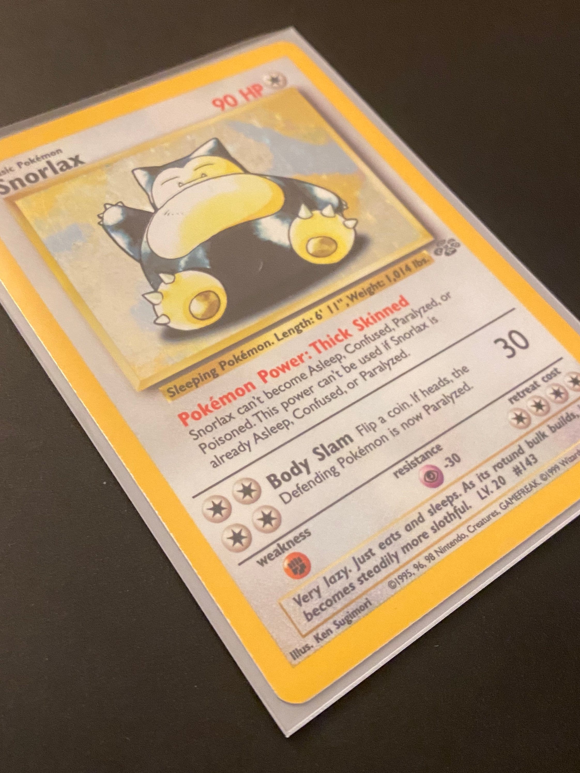 Snorlax - Pokmon - Jungle 11/64 - Rare Authentic Holographic Collectible  Trading Card - Etsy