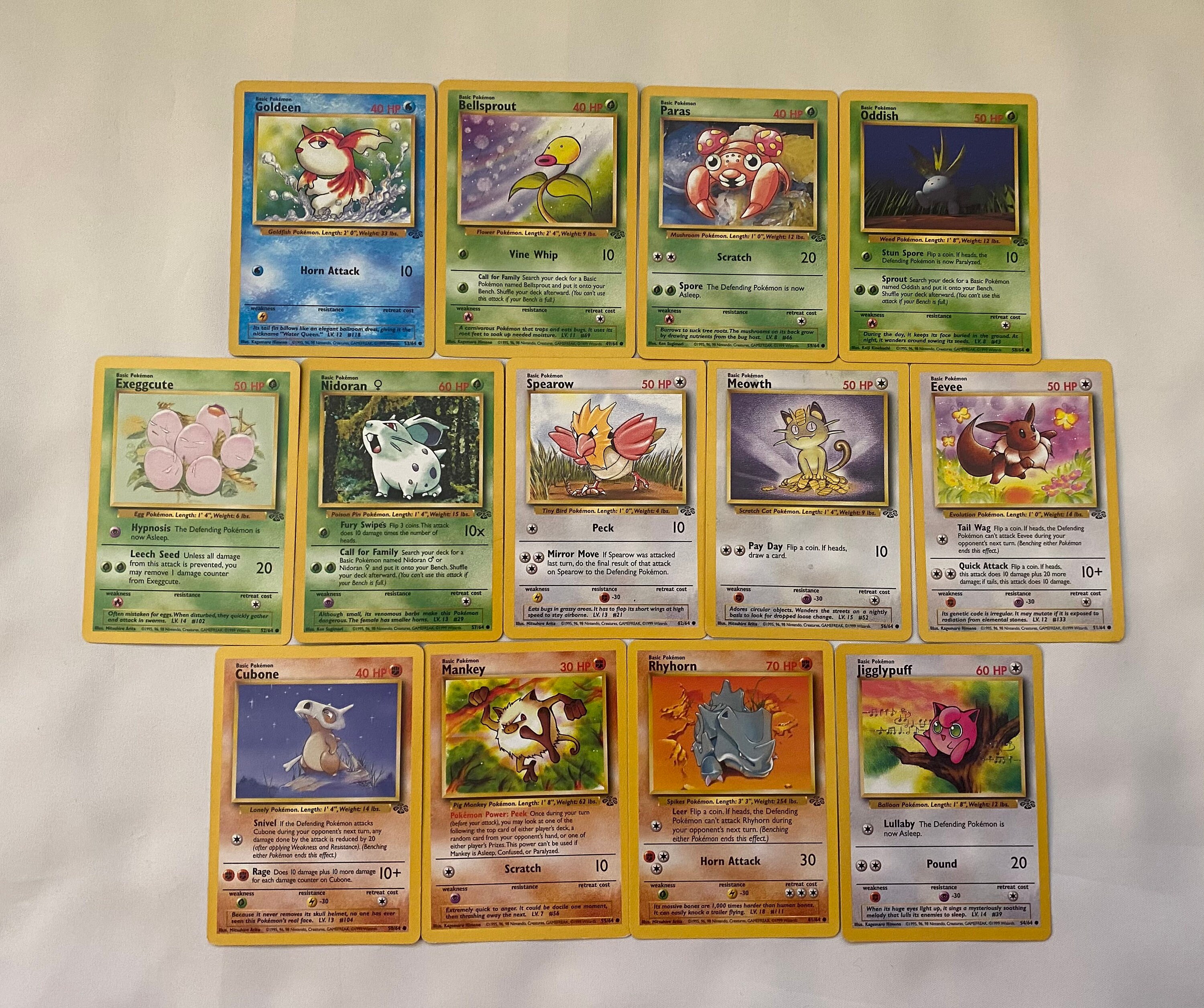 Pokémon Jungle Set Collection Pokémon Trading Card Game TCG Etsy