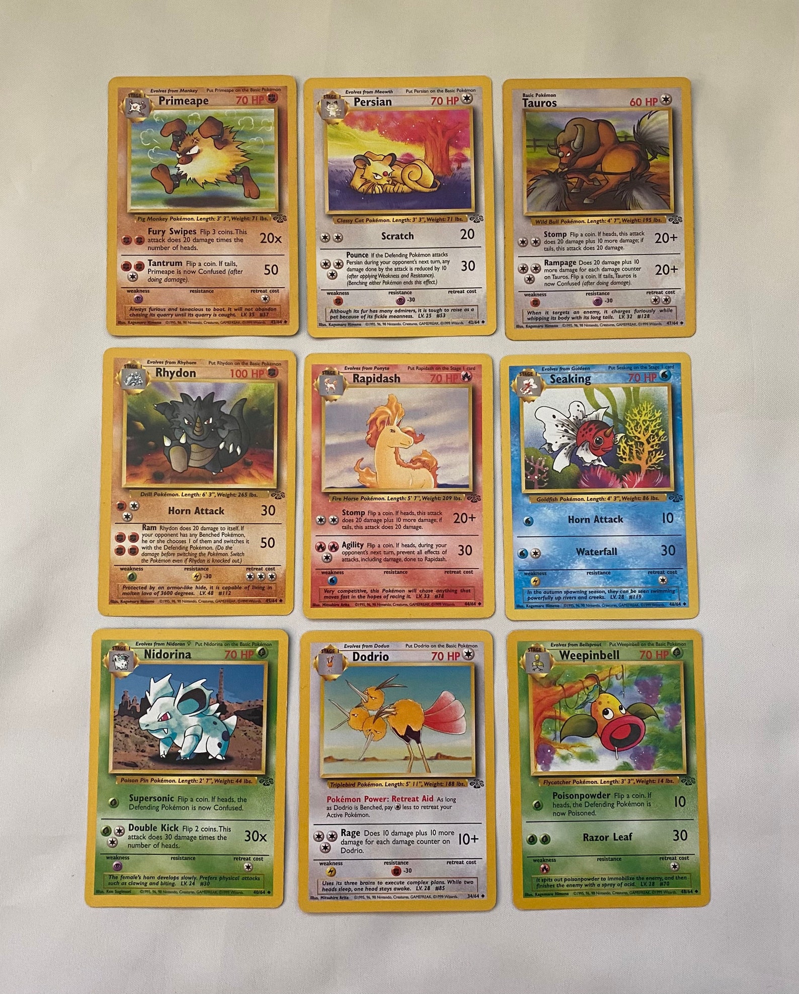 Pokémon Jungle Set Collection Pokémon Trading Card Game TCG Etsy