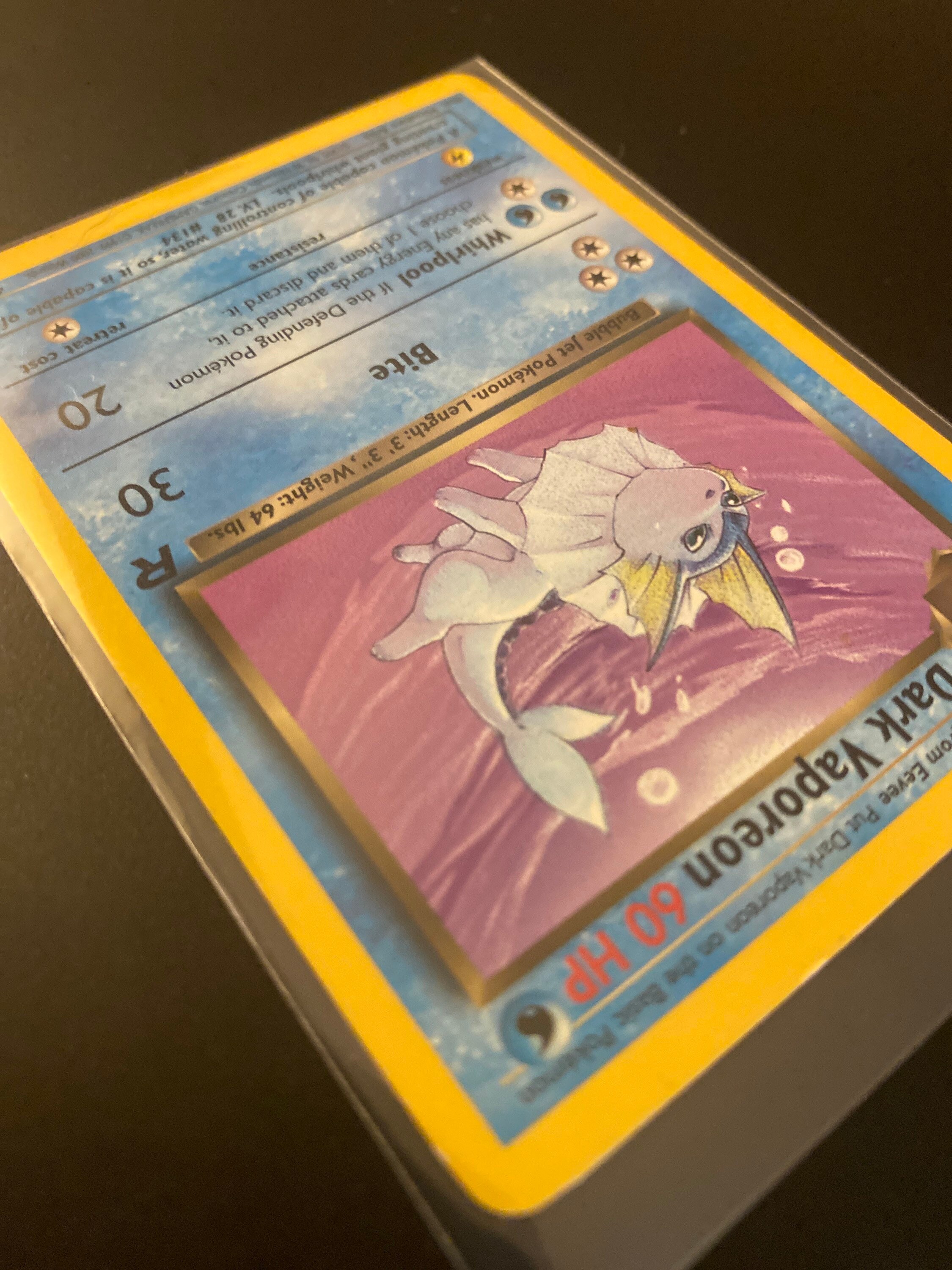 Dark Vaporeon Pokémon Team Rocket 45/82 Authentic - Etsy