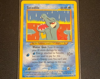 Totodile Card Etsy Uk