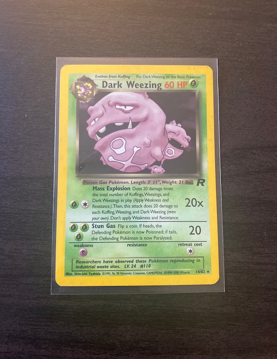 Dark Weezing - Pokmon - Team Rocket 14/82 - Authentic Vintage Holographic  Collectible Trading Card - Etsy