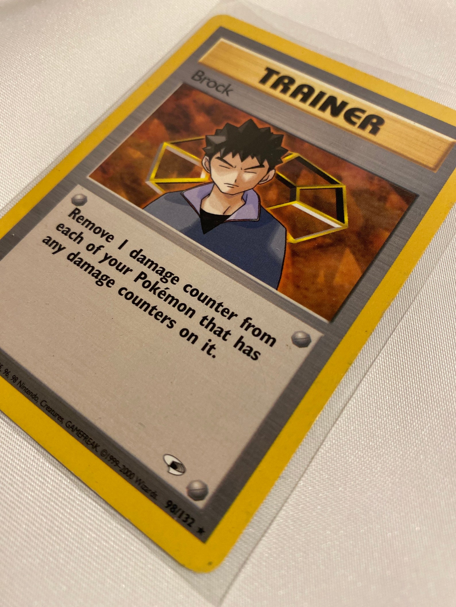Brock Trainer Pokemon Gym Heroes 98 132 Rare Authentic Etsy