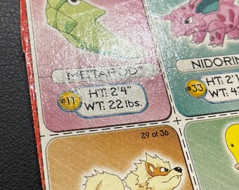 Pokmon Lunchables Collection Page 3 of 3 - Pokmon Red/blue Promotional -  Rare Collectible Promotional Trading Mini-card Set (12 Cards) - Etsy