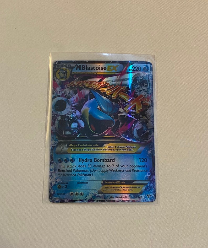 M Blastoise Ex Pokemon Proxy Xy Base Set 30 146 Etsy