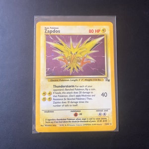 ポケモン - Zapdos サンダー 1ED 1st Edition 15/62 英語版 Zapdos 15/62 Fossil 1st Edition Light Play Rare Holo Pokemon