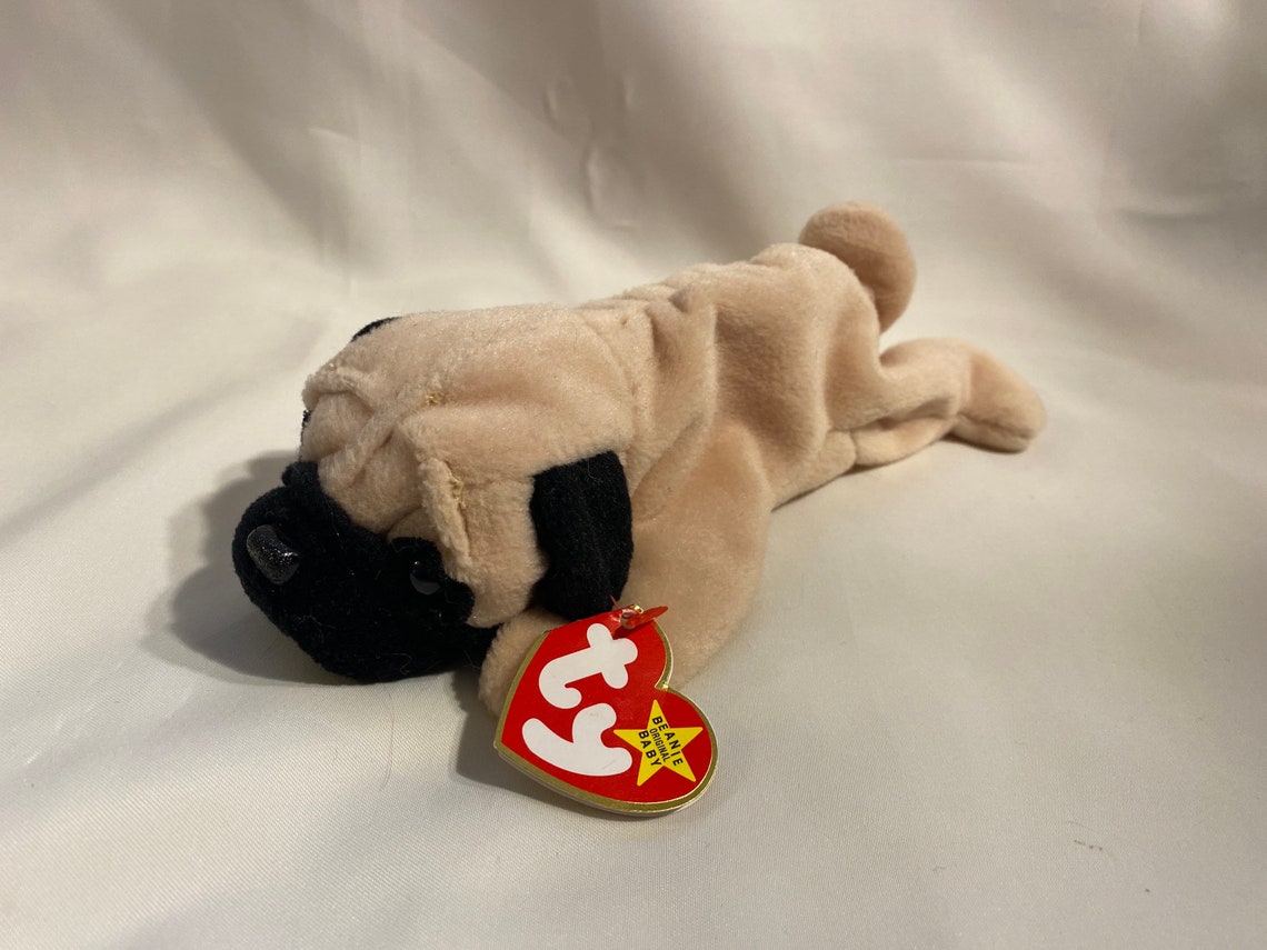 Pugsly 1996 Style 4106 Ty Beanie Baby Rare Retired Pug Etsy