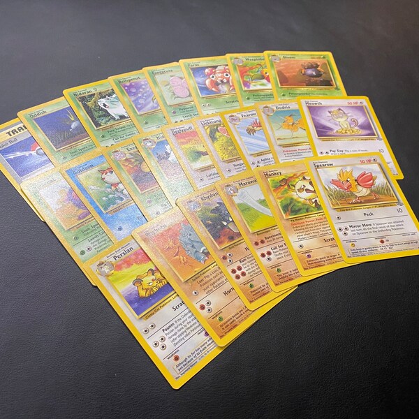 Pokémon Jungle Set Collection - Pokémon Trading Card Game TCG - Authentic Collectible Trading Card Lot with 23/64 Cards (No Duplicates)