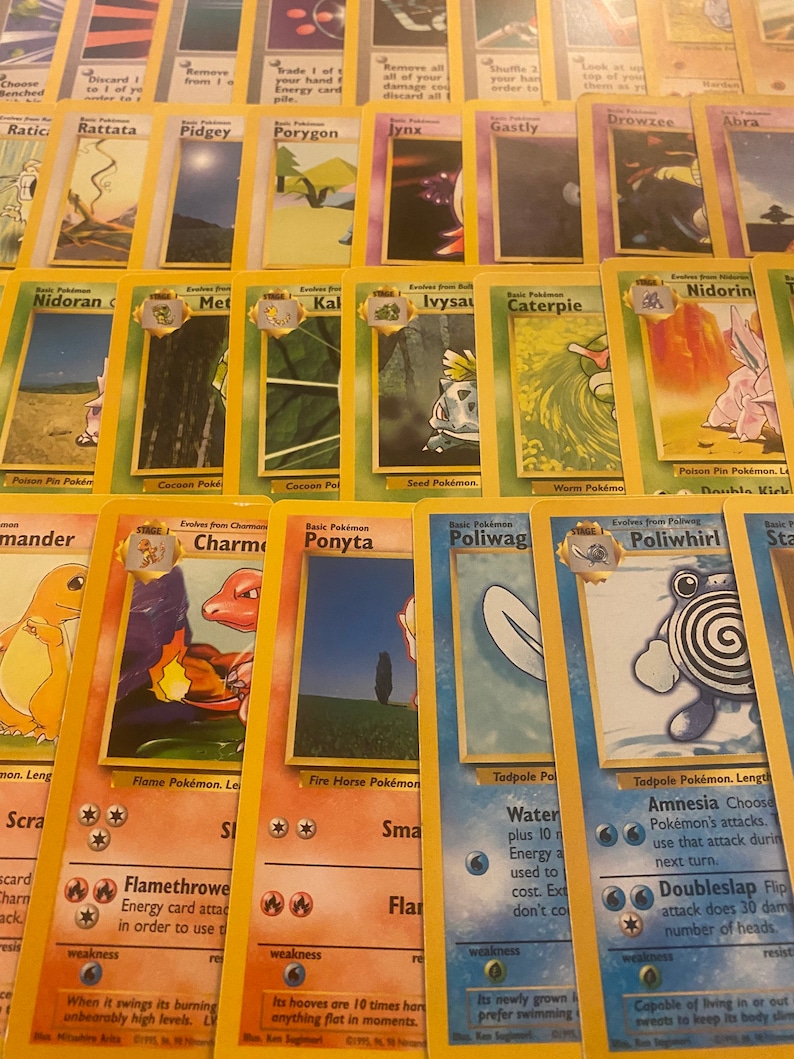 Pokémon Base Set Collection Pokemon Trading Card Game TCG Etsy