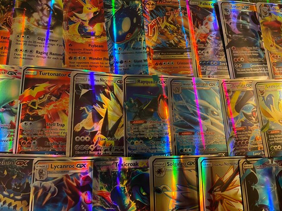 Pokémon Proxy Mystery Booster 10 cards - Drawn randomly from collection of handmade holographic rare EX/GX cards! May include Charizard!