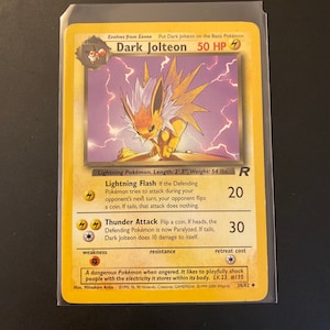 pokemon card dark jolteon 1st EditionDark Jolteon 38/82 LP Team Rocket Pokemon TCG Non-Holo Rare