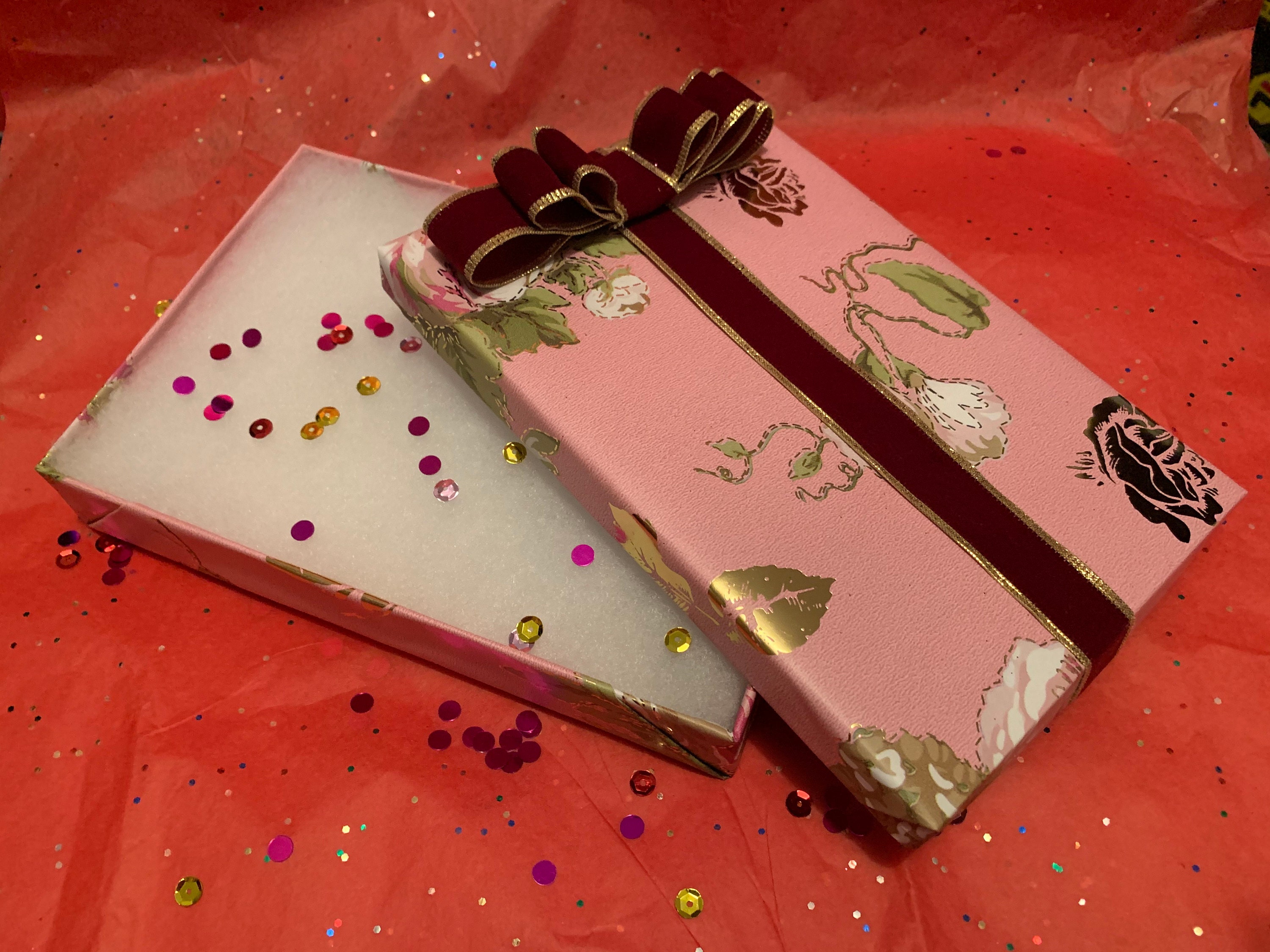 PreWrapped Gift Box Two Pieces Birthday Mother's Day Etsy