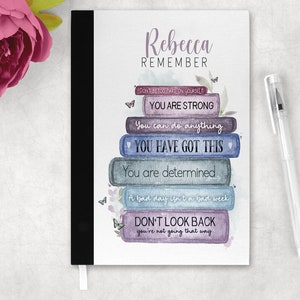 Positivity notebook personalised  pastel positive affirmations