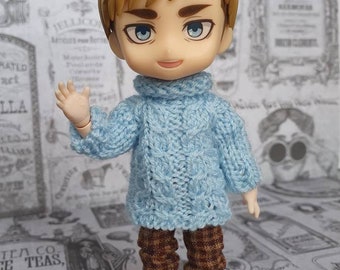 【ニット セーターのオーダー専用】オビツ11　ねんどろいどどーる ねんどろいどどーるどおーる オビツ11 お洋服用 チェリーハンドニット