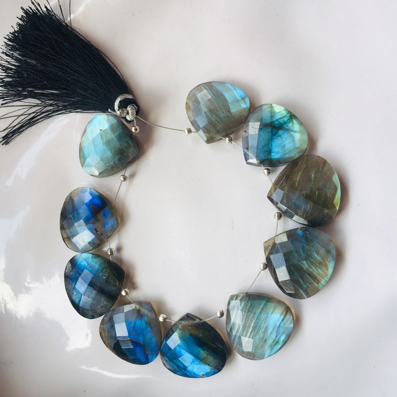 Labradorite Gemstone Faceted Heart Briolettes Loose Gemstone Jewelry Making Labradorite Gemstone Faceted Heart Briolettes Loose Gemstone Jewelry Making