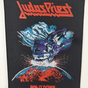 JUDAS PRIEST (red logo) Ram it Down vintage 80s Backpatch original / sew on patch old school venom iron maiden accept metal battle jacket
