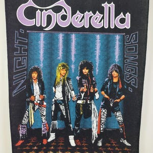 CINDERELLA vintage jaren 80 rugpatch origineel / haar glamour metalen bonte wesp naai patch Battle Jacket Poison Kiss Ratt Ozzy Osbourne