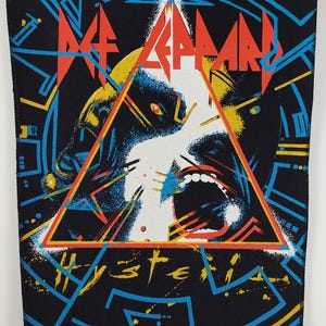 DEF LEPPARD Hysteria vintage jaren 80 patch origineel / hair glamour metal bonte wesp naai patch Battle jas Poison Iron Maiden Ratt