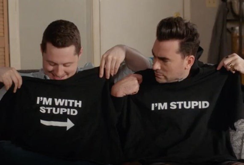 Schitts Creek David Im With Stupid Im Stupid T-shirt | Etsy