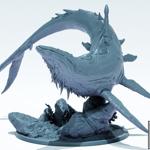 Whale | 3 Poses | Lord of the Print | Whale, Bluewhale, Elemental for D&D, Pathfinder and RPG