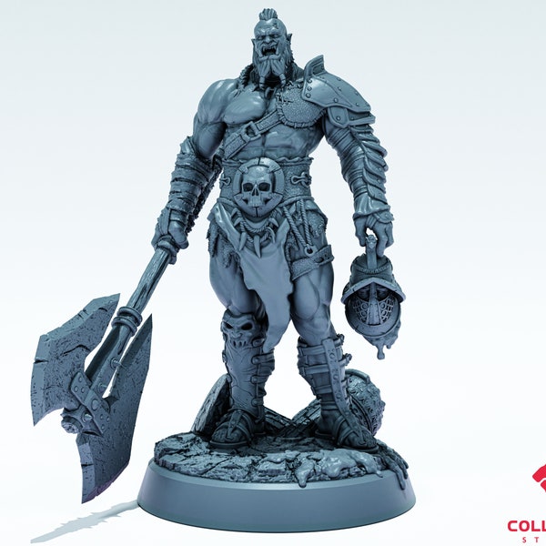 Dnd half orc barbarian miniature - Etsy.de