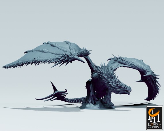 Red Dragon Adult - Huge Dragon - Lord of the Print - D&amp;D 5e - Dungeons ...