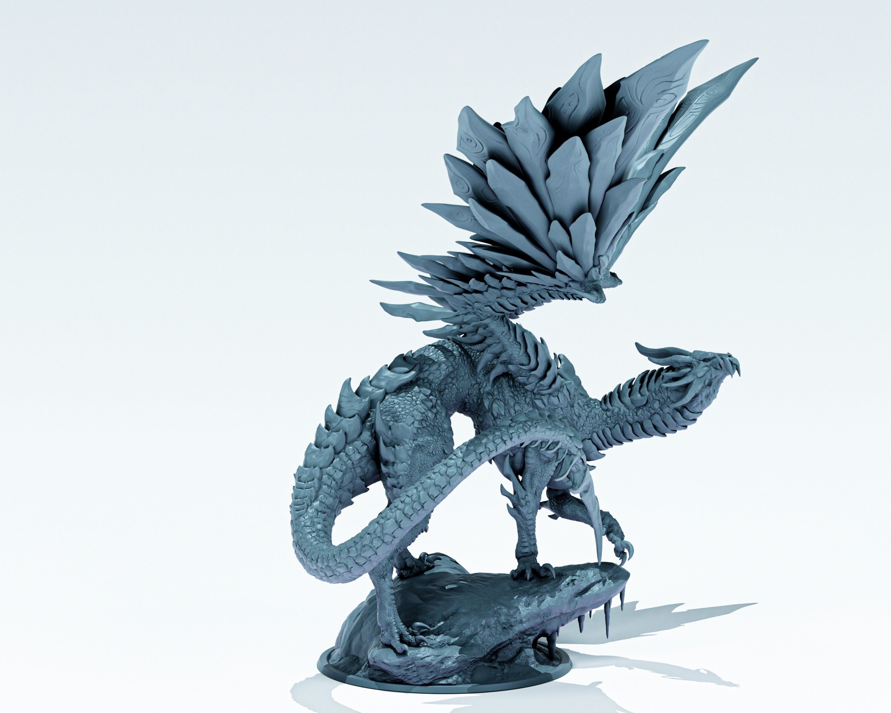 Ancient Steel Dragon Lord of the Print Dragon for D&D Etsy