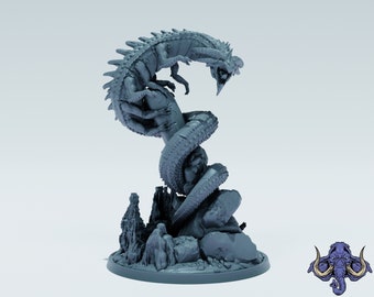 Behir | Mammoth Factory | Dragon Miniature for D&D, Pathfinder, RPG