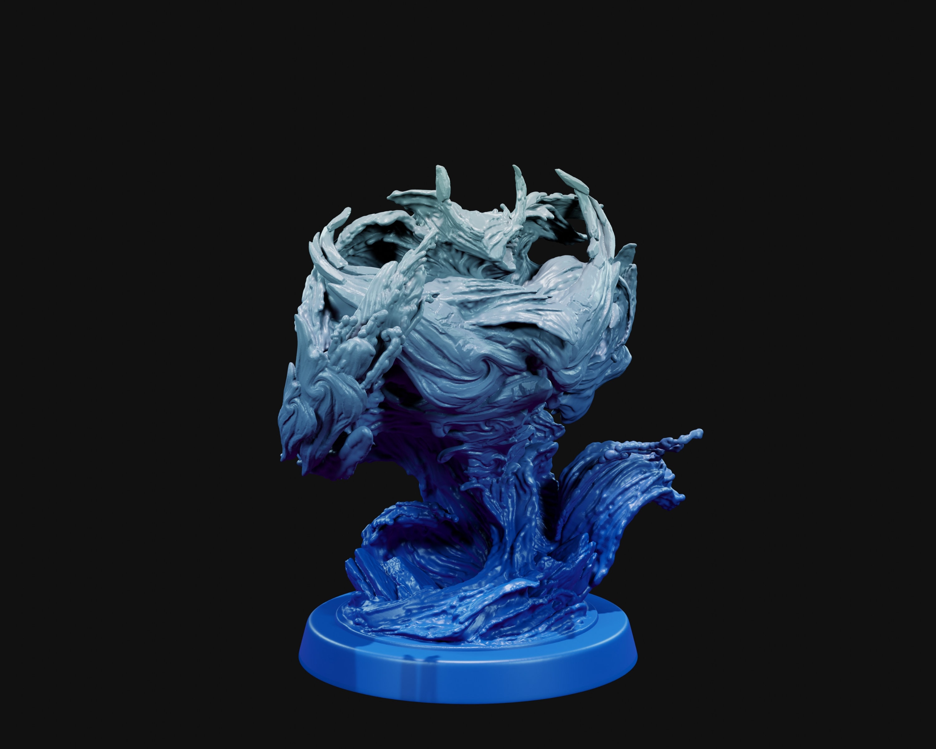 Water Elemental 3d printed miniature for Tabletop RPGsDungeons and