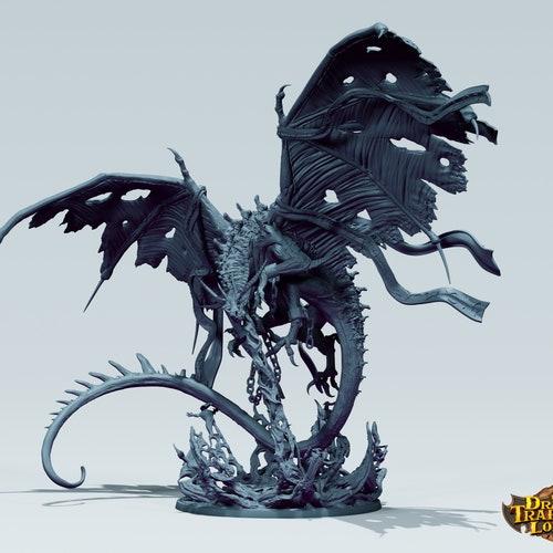 Morkath the Ghost Dragon the Dragon Trappers Lodge Dragon Etsy