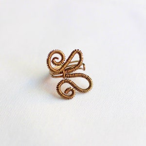 Wire Wrapped Adjustable Ring | Handmade Wire Ring | Adjustable Ring | Butterfly Wire Ring | Boho Jewelry
