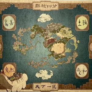 map of the world in avatar the last airbender map of the world in avatar the last airbender